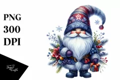Detailed Vibrant Winter Gnome PNG Product Image 3