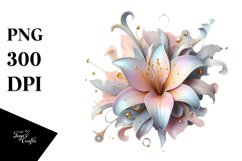 Shiny Lily with Golden Insertions PNG Product Image 3