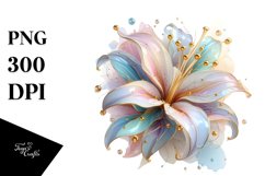 Shiny Lily with Golden Insertions PNG Product Image 3