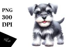 Happy Baby Miniature Schnauzer PNG Product Image 1