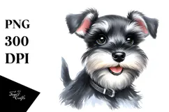 Happy Baby Miniature Schnauzer PNG Product Image 1