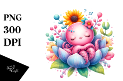 Sleeping Octopus Illustration Product Image 1