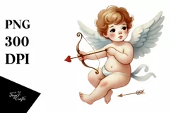 Cupid Watercolor PNG Product Image 1