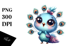 Excited Peacock Clipart Product Image 1