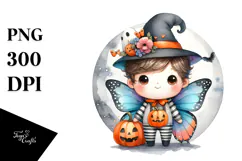 Cute Baby Butterfly Halloween PNG Product Image 1