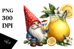 Whimsical Gnome Cocktail Summer Clothes PNG Product Image 1