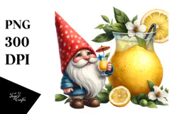 Whimsical Gnome Cocktail Summer Clothes PNG Product Image 1
