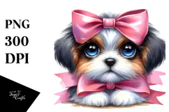 Proud Puppy Watercolor Clipart Product Image 1