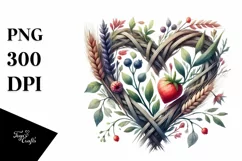 Spring Heart Paintbrush Digital Painting PNG Product Image 1
