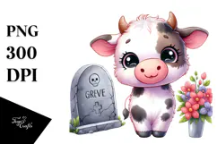 cute Baby Cow Vibrant | Clipart Product Image 1