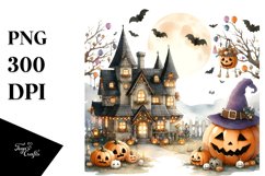 Washed Watercolor Style Halloween Image Product Image 1