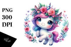 Cute Baby Unicorn Dancing PNG Product Image 1
