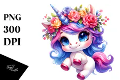 Cute Baby Unicorn Dancing PNG Product Image 1