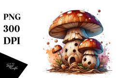 Detailed Stained Mushroom PNG Product Image 1
