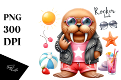 Cute Baby Walrus PNG Product Image 1