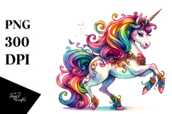 Halloween Unicorn Scenery | Clipart Product Image 1