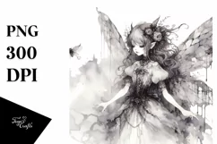 Whimsical Gothic Fairy Illustration, High-Res PNG Product Image 3
