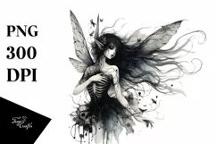 Whimsical Gothic Fairy Design, High-Quality PNG Product Image 1