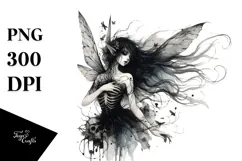 Whimsical Gothic Fairy Design, High-Quality PNG Product Image 1