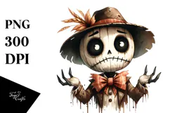 Funny Scarecrow with Bow and Tie, Transparent PNG Product Image 1