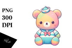 Pastel Bear Sailor Suit White | Sublimation | Clipart Product Image 3