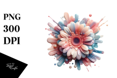 Glossy Gerbera Flower, High-Res PNG Product Image 1