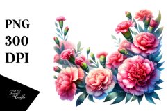 Vibrant Carnation Frame, High-Res PNG Product Image 3