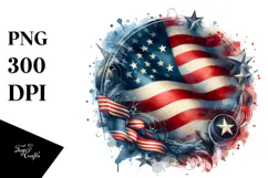 Sublimation Detailed Flag USA Colors Clipart Product Image 1