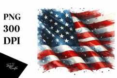 Sublimation Detailed Flag USA Colors Clipart Product Image 3