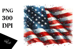 Sublimation Detailed Flag USA Colors Clipart Product Image 1