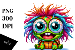 Crazy Baby Turtle Cartoon | Clipart Product Image 1