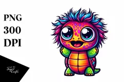 Colorful Cartoon Baby Turtle | Sublimation Clipart Product Image 3