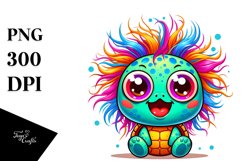 Colorful Cute Cartoon Baby Turtle | Sublimation | Clipart Product Image 3