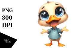 Expressive Duck with Big Eyes|Clipart Product Image 3