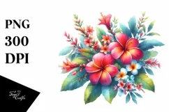 Vibrant Hawayan Flowers Design, Transparent PNG Product Image 1