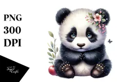 Cute Baby Panda PNG Product Image 1
