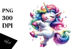 Vibrant Cute Unicorn PNG Product Image 1