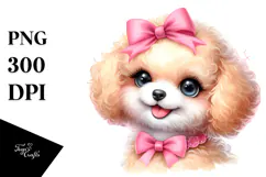 Happy Baby Poodle PNG Product Image 1