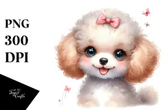 Happy Baby Poodle PNG Product Image 1