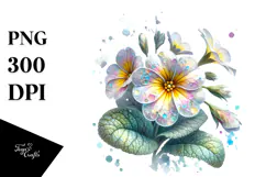 Primrose Made of , Watercolor Splash PNG Product Image 1