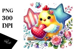 Chicken on Star Heart PNG Product Image 1