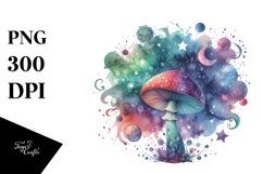 Colorful Magical Celestial Mushroom Clipart Product Image 3