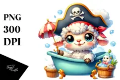 Colorful Goofy Cute Baby Lamb PNG Product Image 1