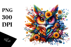 Abstract Owl Made of , Transparent PNG Product Image 1