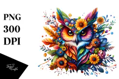 Abstract Owl Made of , Transparent PNG Product Image 1