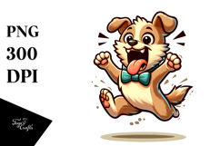 Cute Dog with Bow Tie, PNG Product Image 1