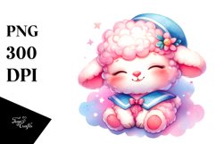 Cute Baby Lamb Sleeping Sailor Product Image 3