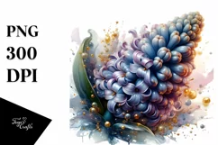 Hyacinth Watercolor Abstract Clipart Product Image 3