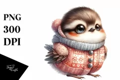 Cute Baby Bird with Huge Eyes PNG Product Image 3