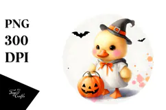 Cute Baby Duck Halloween PNG Product Image 1